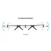 Zestaw rozszerzający do montażu na biurku dla trzech monitorów MULTIBRACKETS M VESA dla 3 wyświetlaczy 24–32 cale do 24 kg, aluminium/tworzywo sztuczne, czarny