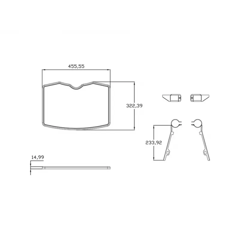 Półka Multibrackets M Public Floorstand Shelf Basic 150 czarna z tworzywa sztucznego i stali