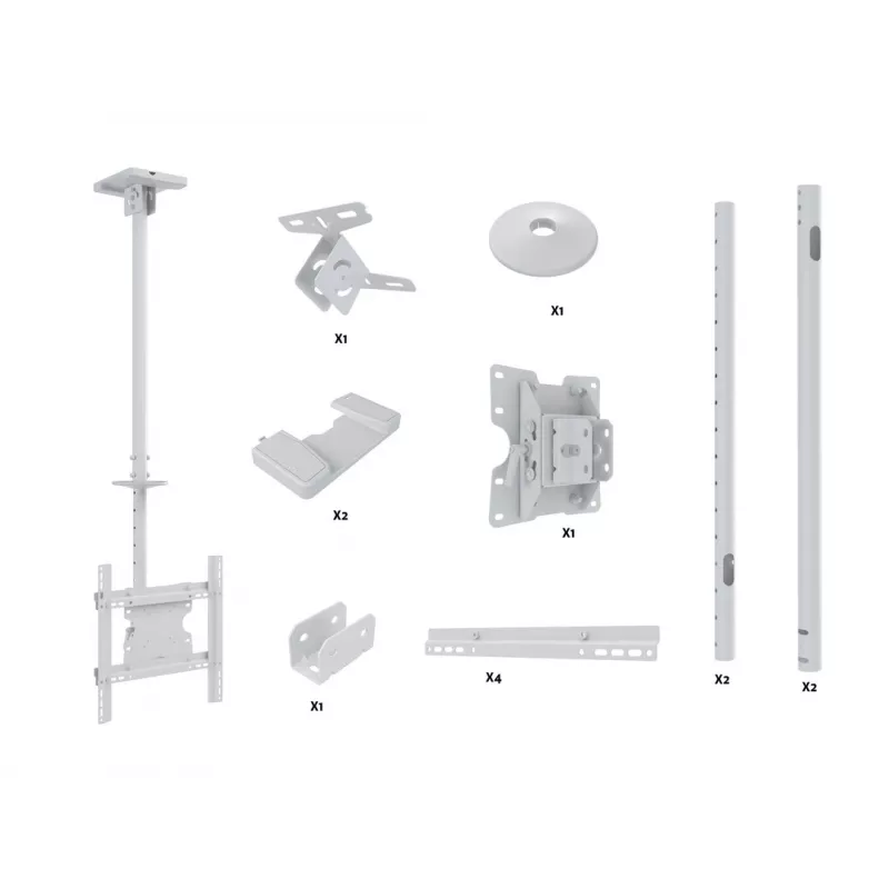 Multibrackets M Public Ceilingmount Medium Single biały 3000 Maks. udźwig 30 kg Min. ekran 32 cale Maks. ekran 55 cali