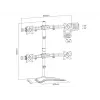 Multibrackets M Deskstand Basic Quad Podstawka wolnostojąca 32 kg 15-27 cali