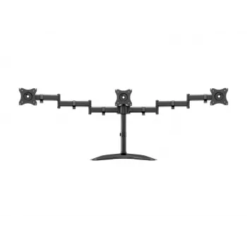 Podstawa pod monitor na biurko MULTIBRACKETS M Deskstand Basic Triple — 3-kierunkowa, VESA 75x75–100x100, udźwig do 24 kg, do ekranów 15–27 cali, czarna