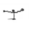 Podstawa pod monitor na biurko MULTIBRACKETS M Deskstand Basic Triple — 3-kierunkowa, VESA 75x75–100x100, udźwig do 24 kg, do ekranów 15–27 cali, czarna