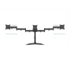 Podstawa pod monitor na biurko MULTIBRACKETS M Deskstand Basic Triple — 3-kierunkowa, VESA 75x75–100x100, udźwig do 24 kg, do ekranów 15–27 cali, czarna