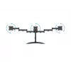 Podstawa pod monitor na biurko MULTIBRACKETS M Deskstand Basic Triple — 3-kierunkowa, VESA 75x75–100x100, udźwig do 24 kg, do ekranów 15–27 cali, czarna