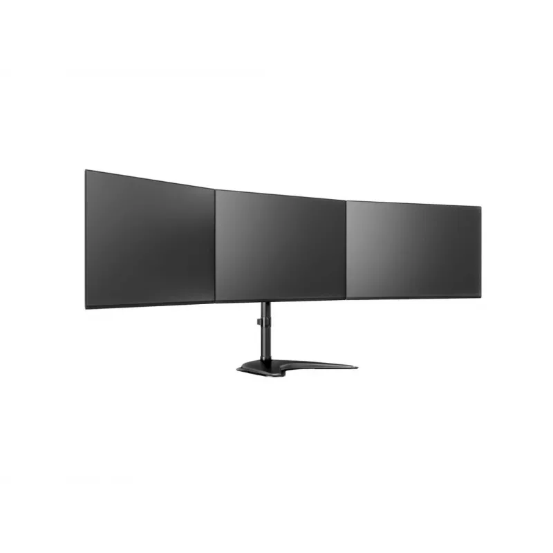 Podstawa pod monitor na biurko MULTIBRACKETS M Deskstand Basic Triple — 3-kierunkowa, VESA 75x75–100x100, udźwig do 24 kg, do ekranów 15–27 cali, czarna