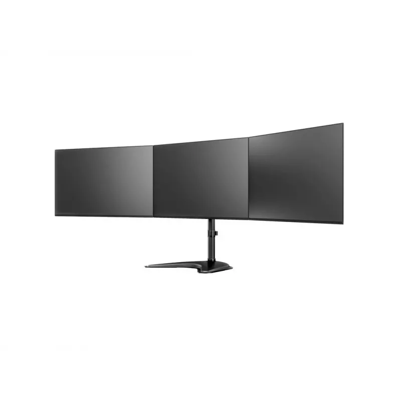 Podstawa pod monitor na biurko MULTIBRACKETS M Deskstand Basic Triple — 3-kierunkowa, VESA 75x75–100x100, udźwig do 24 kg, do ekranów 15–27 cali, czarna