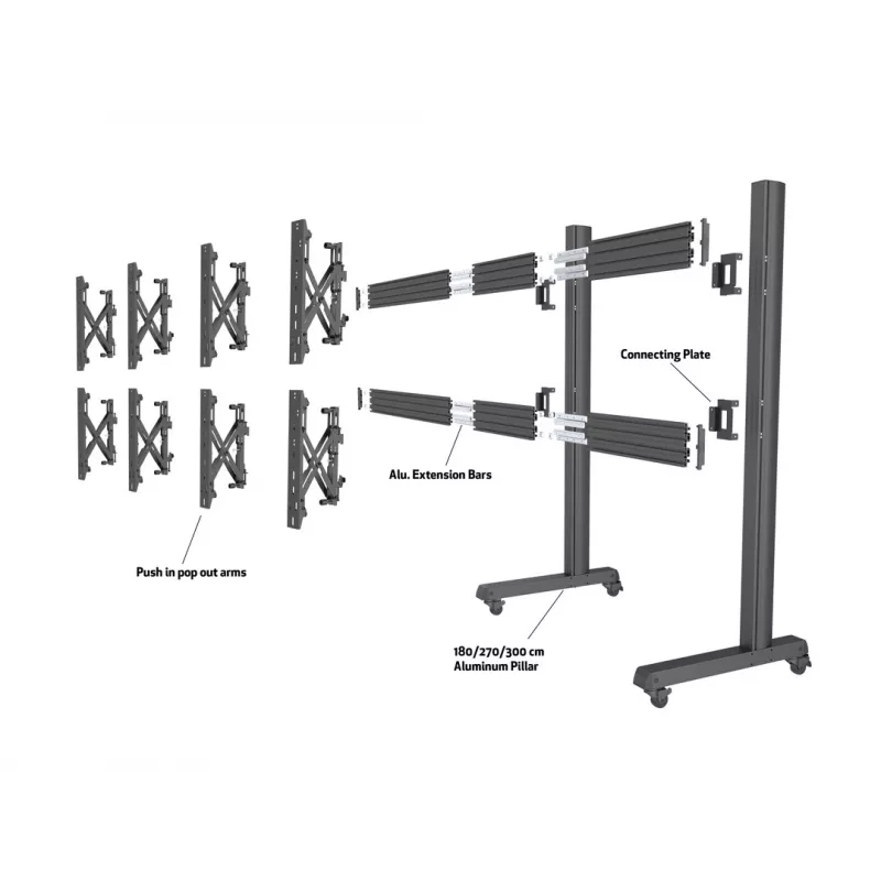 Przedłużenie szyny Multibrackets M Pro Series Aluminium 180 mm