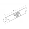 Multibrackets M Pro Series Zaślepka do szyny Czarny plastik 120 mm