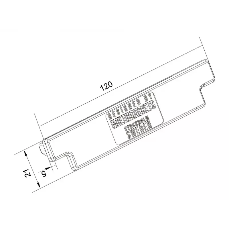 Multibrackets M Pro Series Zaślepka do szyny Czarny plastik 120 mm
