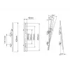 Ramię uchwytu do paneli płaskich MULTIBRACKETS M Pro Series Tilt Arms 400mm, czarny, aluminium/stal, 2 szt.