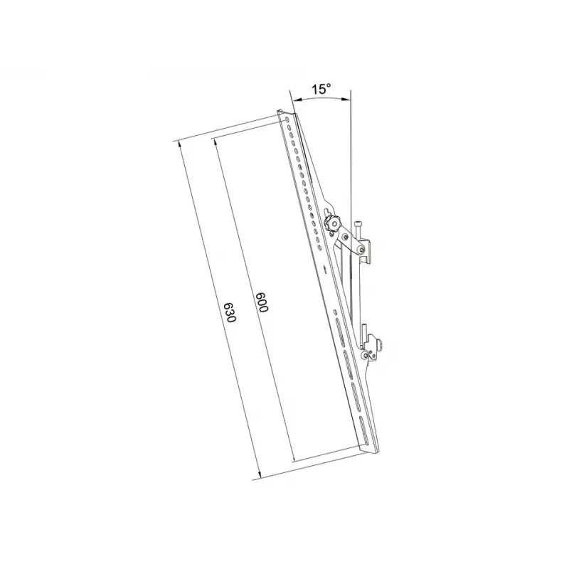 Ramię do montażu płaskiego ekranu MULTIBRACKETS M Pro Series Tilt Arms 600 mm, stal, czarny, 2 szt.