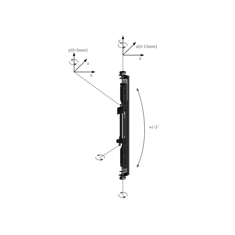 Ramię do montażu płaskiego panelu Multibrackets M Pro Series Micro-Adjustable Arms 400 mm Stal Czarna