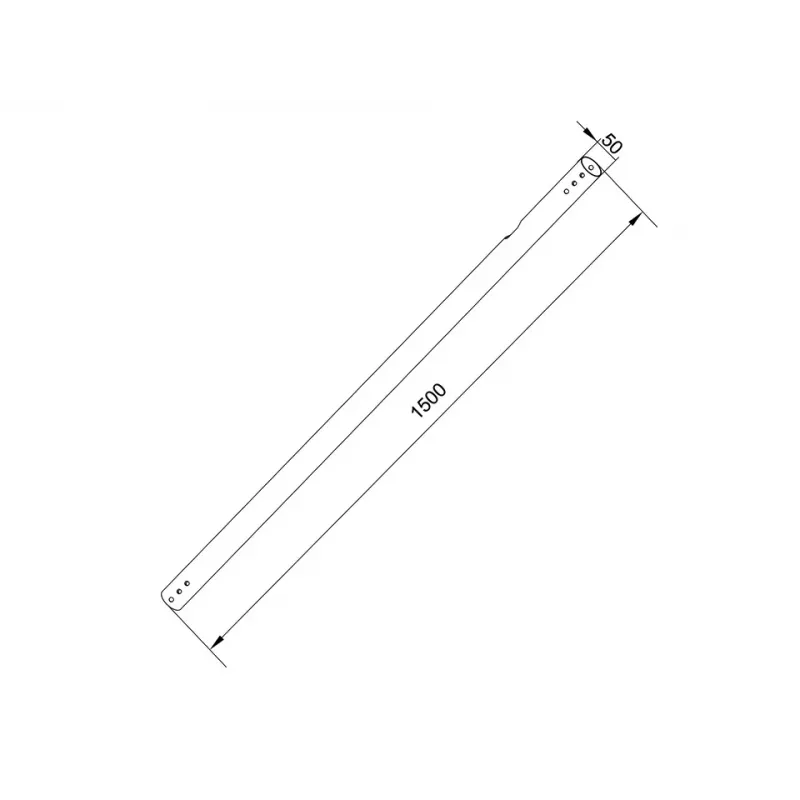 Przedłużka rurowa Multibrackets M Pro Series 1,5 m, czarna, stalowa