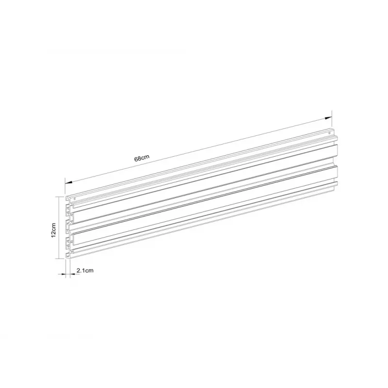 Rail Multibrackets M Pro Series Single Screen Rail 68cm Czarny