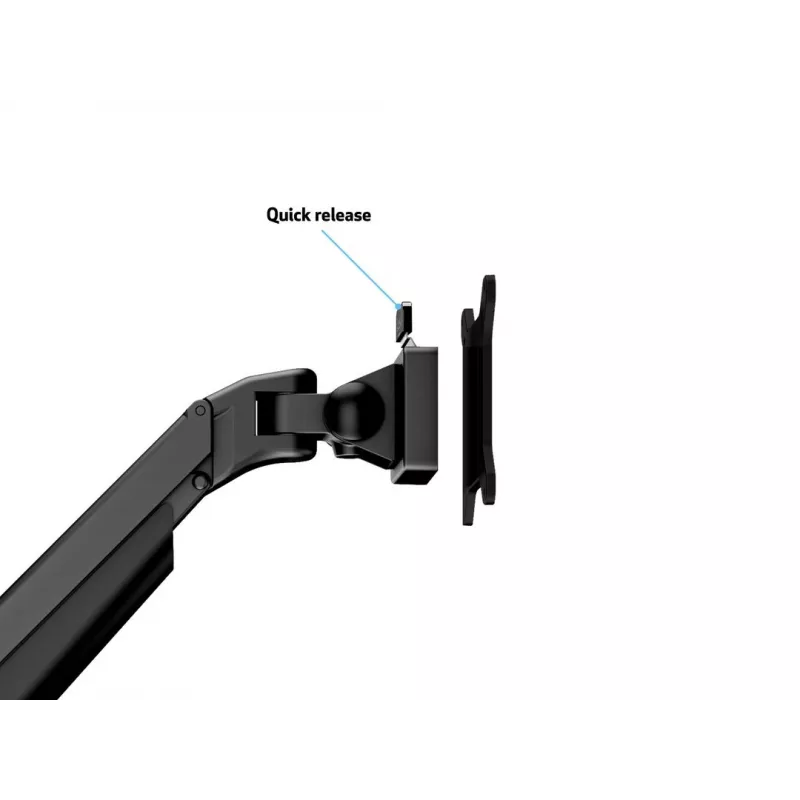 Multibrackets M VESA Gas Lift Arm Dual Side by Side Czarny Clamp 20 kg 15-32 inch
