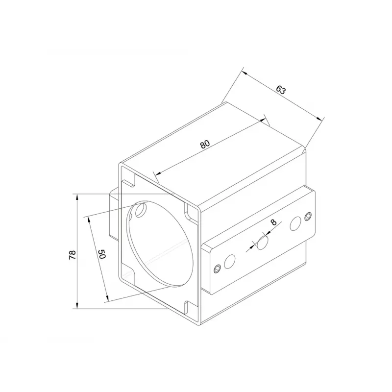 Uchwyt wiertarski do słupa MULTIBRACKETS M Pro Series — obudowa stalowa, czarny, 76,5 × 78,2 mm, 1,5 kg