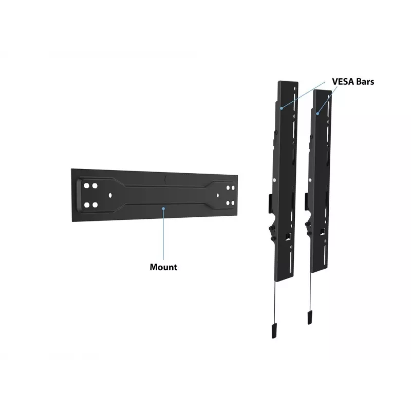 Multibrackets M VESA Wallmount Super cienki Tilt 400 MAX, 81,3 cm (32 inch), 139,7 cm (55 inch), 100 x 100 mm, 400 x 400 mm, tworzywo sztuczne, stal, czarny