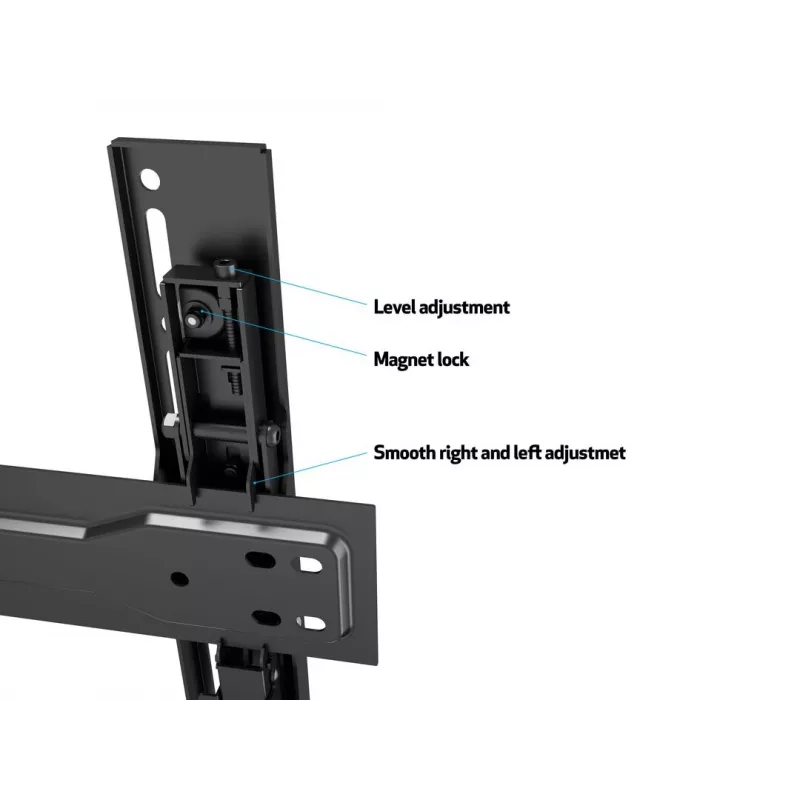 Multibrackets M VESA Wallmount Super cienki Tilt 400 MAX, 81,3 cm (32 inch), 139,7 cm (55 inch), 100 x 100 mm, 400 x 400 mm, tworzywo sztuczne, stal, czarny
