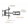 Multibrackets M Uniwersalne Ramię Długiego Zasięgu 1010mm HD Pojedyncze 40kg 42-75 cali