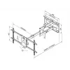 Multibrackets M Uniwersalne Ramię Długiego Zasięgu 1010mm HD Pojedyncze 40kg 42-75 cali