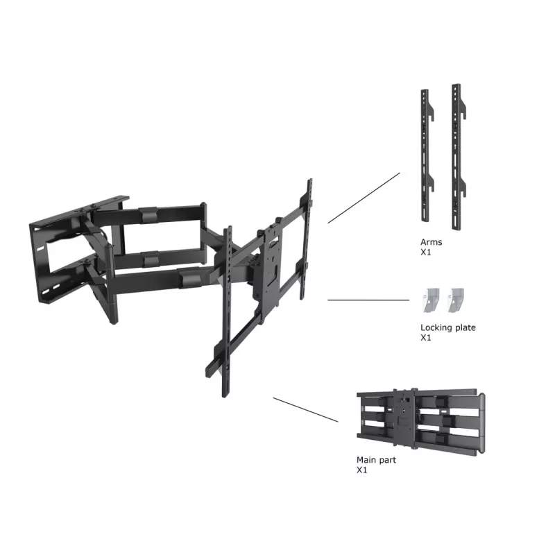 Multibrackets M Uniwersalne ramię o długim zasięgu 910 mm HD, Dual