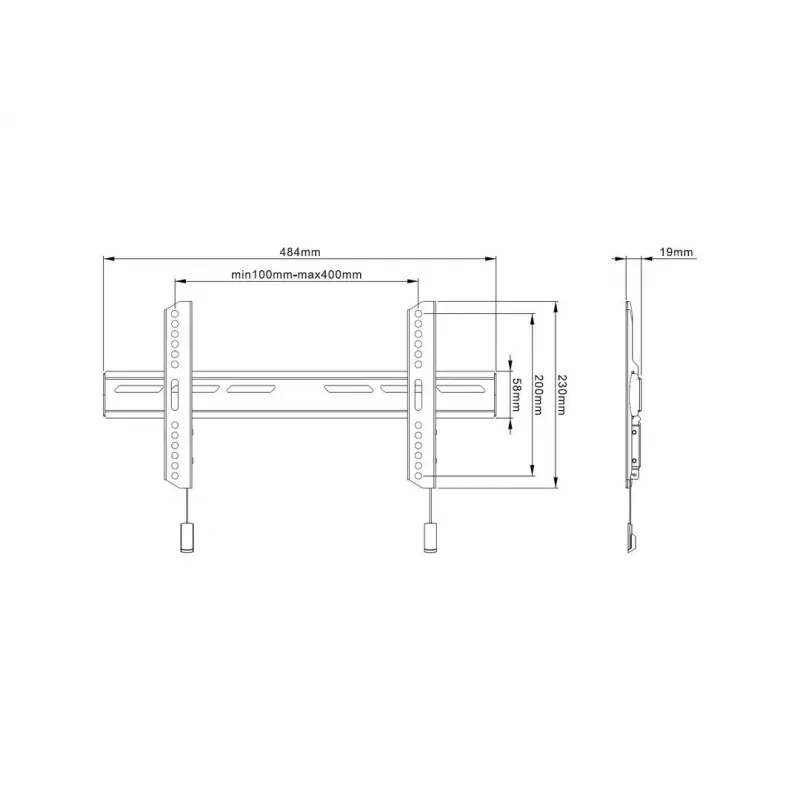 Multibrackets M OLED Super cienki Fixed TV Wall Mount 50kg 32-65 inch