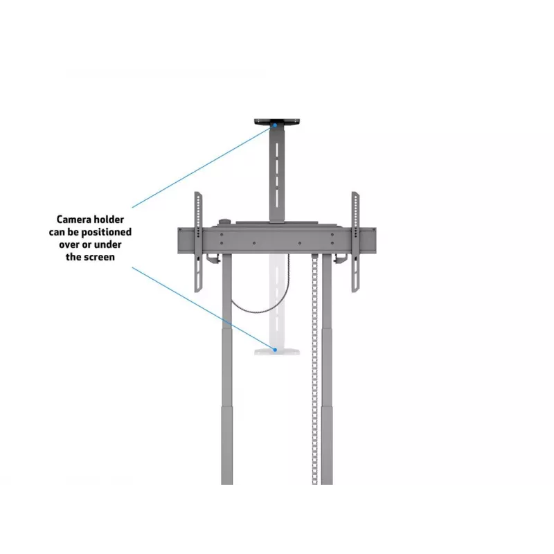 Multibrackets M Motorized Floorstand 120 kg Czarny incl cabinet & camerashelf