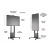 Multibrackets M Motorized Floorstand 120 kg Czarny incl cabinet & camerashelf