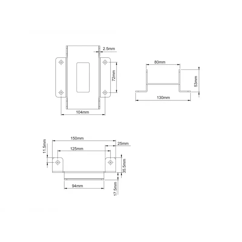 Płyta urządzenia Multibrackets M Pro Series Płyta łącząca Czarna Stal 2.1 kg