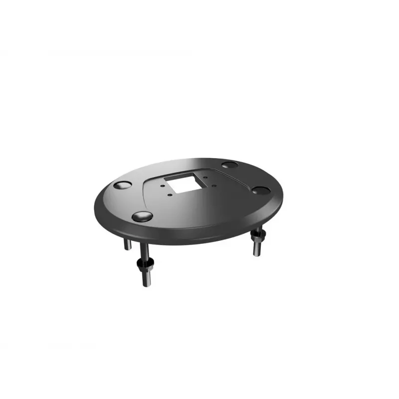 Grommet base MULTIBRACKETS M Deskmount HD — aluminium housing, Czarny, Ø 21 cm, H 40 mm, 500 g