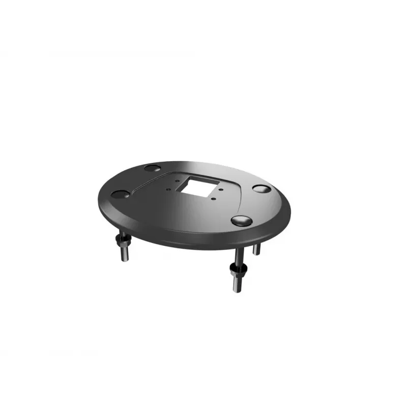 Grommet base MULTIBRACKETS M Deskmount HD — aluminium housing, Czarny, Ø 21 cm, H 40 mm, 500 g