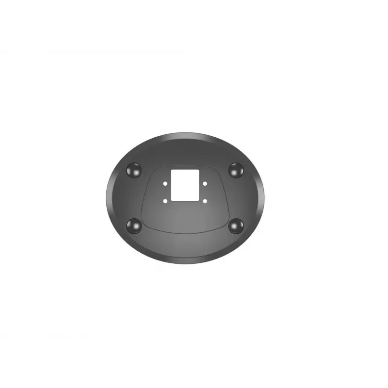 Grommet base MULTIBRACKETS M Deskmount HD — aluminium housing, Czarny, Ø 21 cm, H 40 mm, 500 g