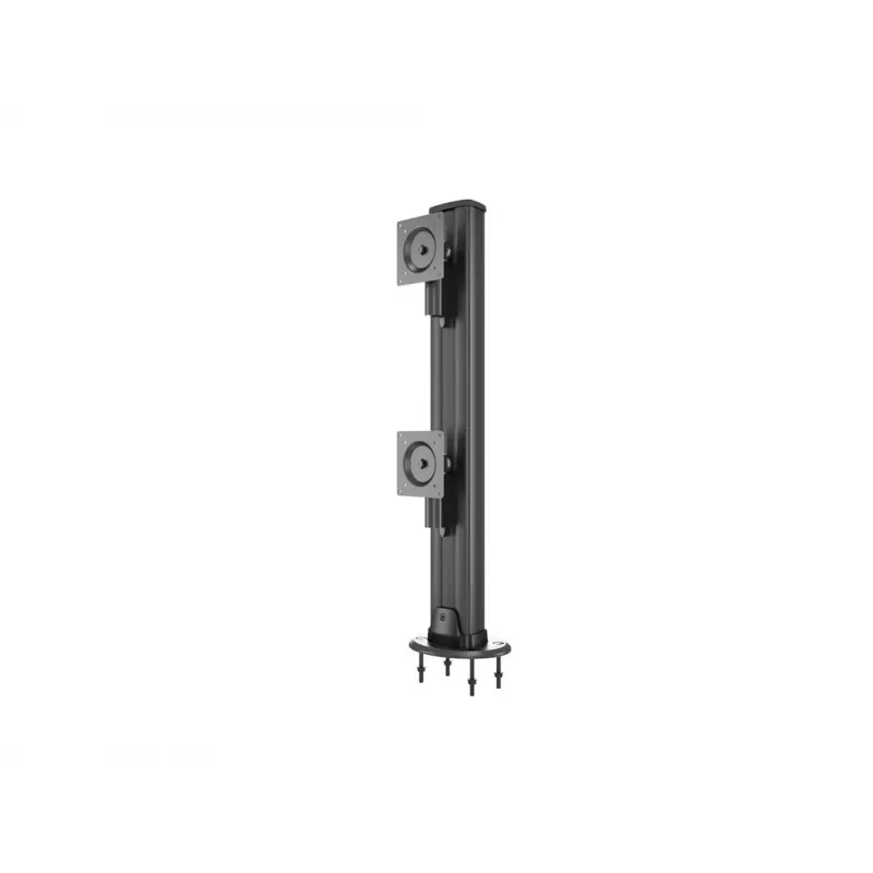 Grommet base MULTIBRACKETS M Deskmount HD — aluminium housing, Czarny, Ø 21 cm, H 40 mm, 500 g