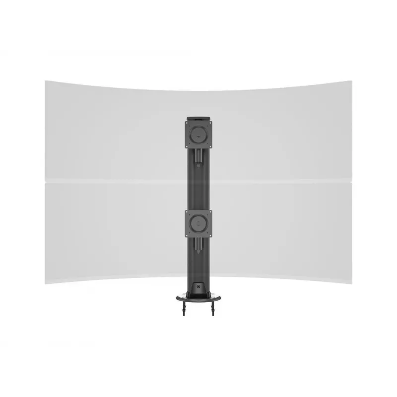 Grommet base MULTIBRACKETS M Deskmount HD — aluminium housing, Czarny, Ø 21 cm, H 40 mm, 500 g