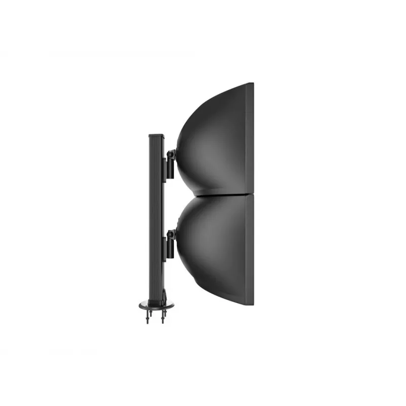 Grommet base MULTIBRACKETS M Deskmount HD — aluminium housing, Czarny, Ø 21 cm, H 40 mm, 500 g