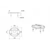 Grommet base MULTIBRACKETS M Deskmount HD — aluminium housing, Czarny, Ø 21 cm, H 40 mm, 500 g