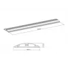 Multibrackets M kabel Cover Floor Aluminum - 139mm W - 750mm L