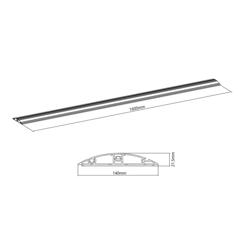 Multibrackets M kabel Cover Floor Czarny - 139mm W - 1600mm L
