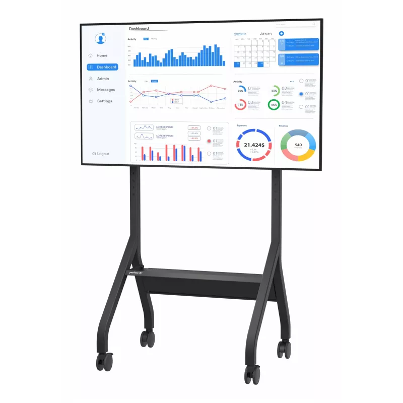 Uchwyt do wyświetlaczy informacyjnych Peerless SR860-EUK 190,5 cm (75 cali) Czarny