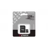 Karta pamięci MicroSDXC Kingston 128 GB Industrial C10 A1 pSLC UHS-I, odczyt 100 MB/s, zapis 80 MB/s, V30/U3, czarna + adapter SD