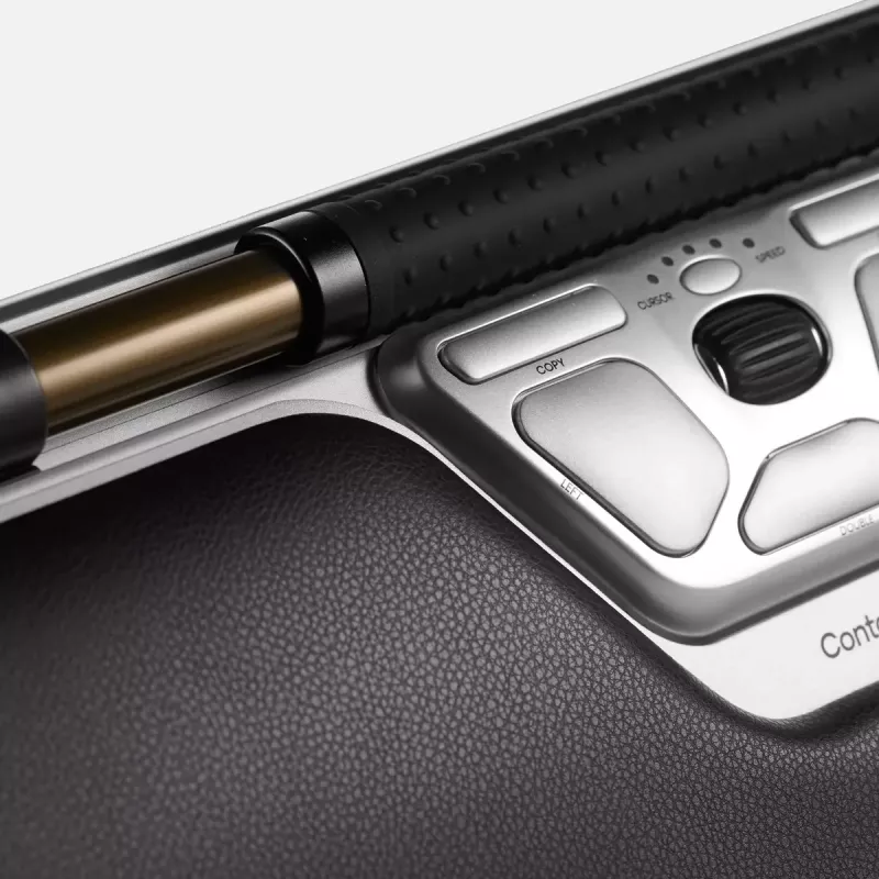 Contour Design Rollermysz czerwony Plus, Klient cienki, Przewodowy - Centralne urządzenie wskazujące - ergonomiczne - dla prawo- i leworęcznych - przewodowe - USB-C