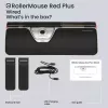 Contour Design Rollermysz czerwony Plus, Klient cienki, Przewodowy - Centralne urządzenie wskazujące - ergonomiczne - dla prawo- i leworęcznych - przewodowe - USB-C