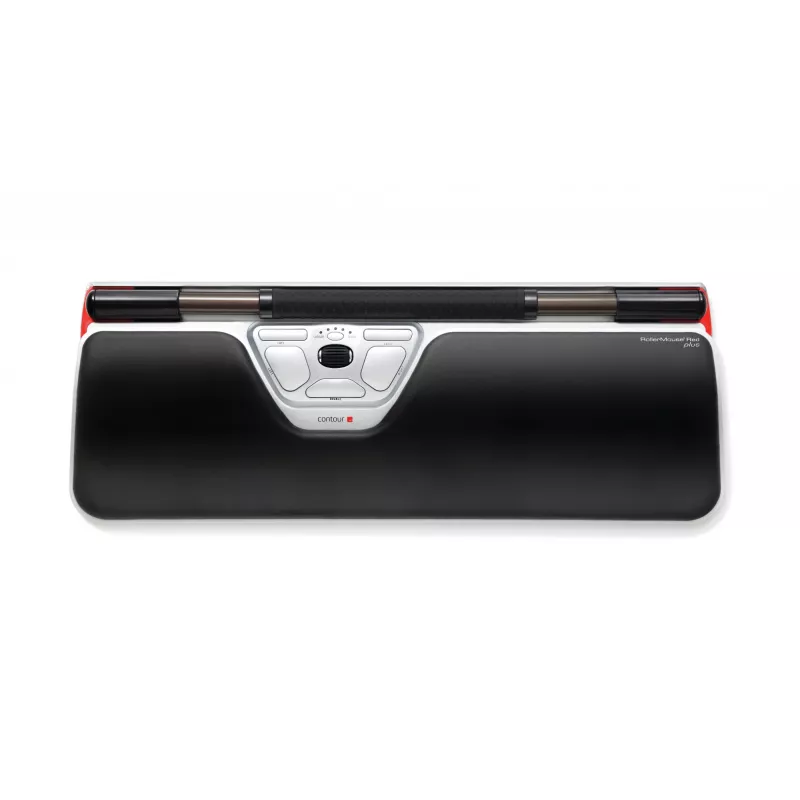 Contour Design Rollermysz czerwony Plus + Balance Wired, pełnowymiarowa (100%), przewodowa, USB, QWERTY, czarny, mysz w zestawie