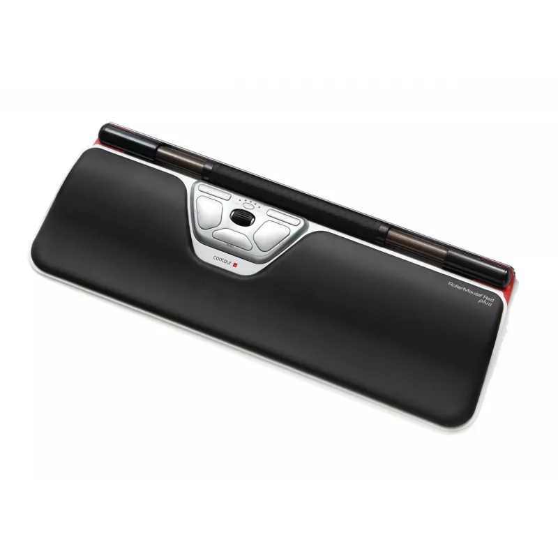 Contour Design Rollermysz czerwony Plus + Balance Wired, pełnowymiarowa (100%), przewodowa, USB, QWERTY, czarny, mysz w zestawie