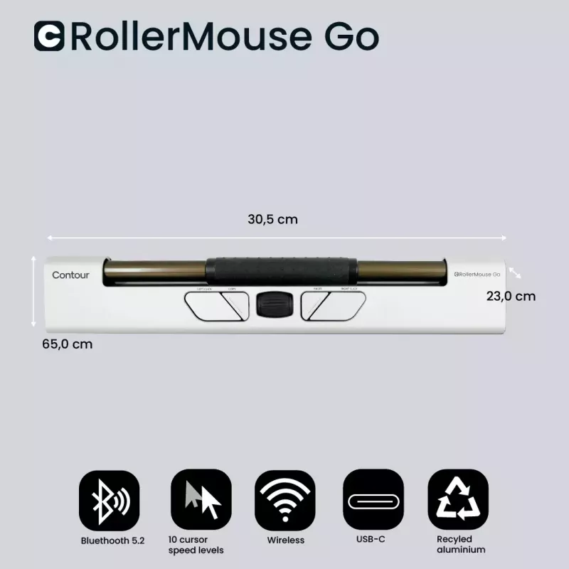 Mysz Contour Design Rollermysz Go RF Wireless Bluetooth USB Type-A