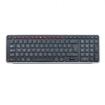 Klawiatura Contour Design Balance DE, bezprzewodowa, pełnowymiarowa (100%), bezprzewodowa, RF Wireless + USB, przełącznik nożycowy, QWERTZ, czarna