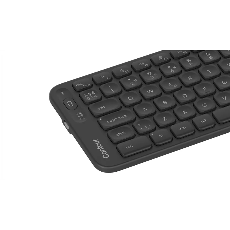 Klawiatura Contour Balance Mid-Size Wireless — Contour; układ nordycki, RF Wireless + Bluetooth, 106 klawiszy, przełącznik nożycowy, czarna