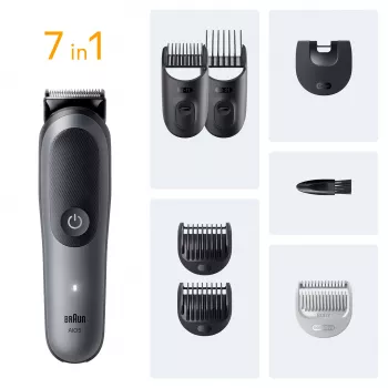 Braun AIO5520 trymer/maszynka do włosów Czarny, Szary 14 Litowo-jonowy (Li-Ion)