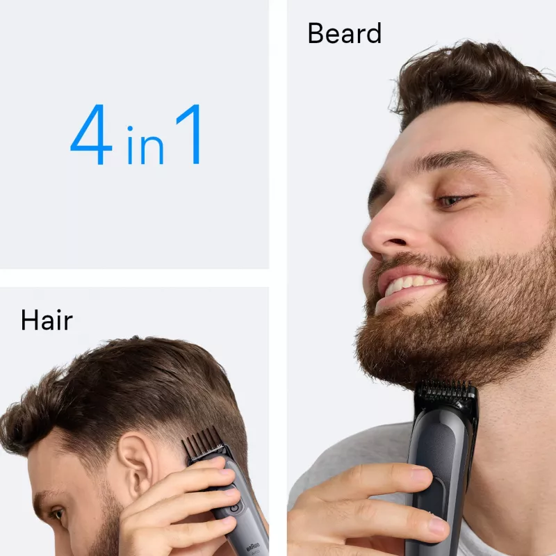 Braun AIO3500 trymery do włosów/maszynka do strzyżenia Czarny, Szary 14 Niklowo-Wodorkowe (NiMH)