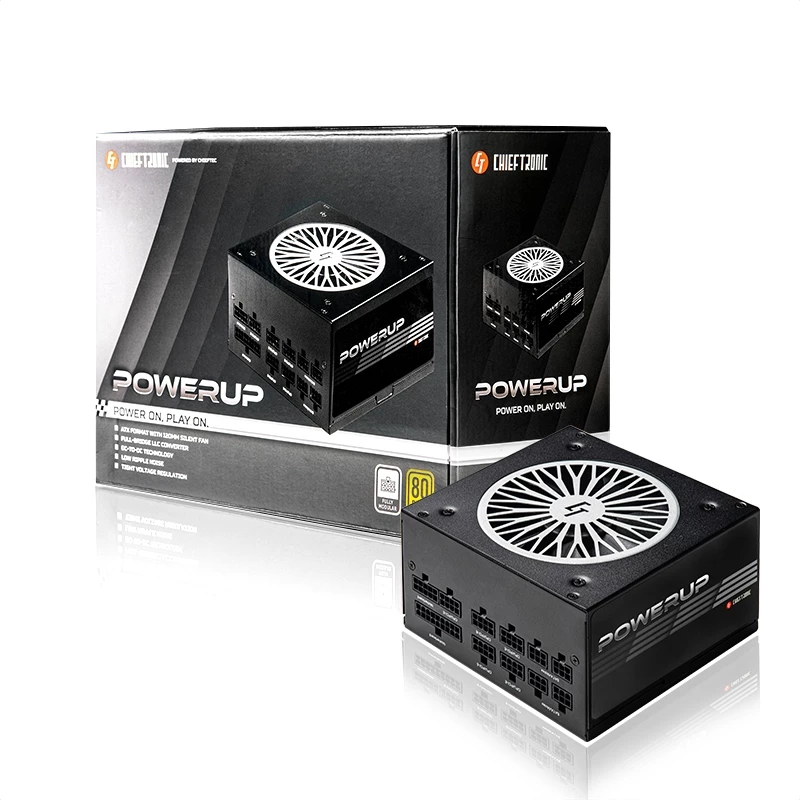 Chieftec PowerUp GPX-850FC zasilacz 850 W 20+4 pin ATX ATX Czarny